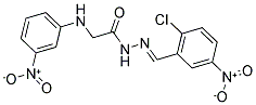 N'1-(2-CHLORO-5-NITROBENZYLIDENE)-2-(3-NITROANILINO)ETHANOHYDRAZIDE Struktur