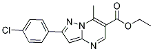 ETHYL 2-(4-CHLOROPHENYL)-7-METHYLPYRAZOLO[1,5A]PYRIMIDINE-6-CARBOXYLATE Struktur