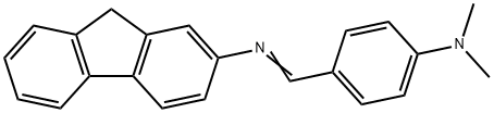 2-(4-(DIMETHYLAMINO)BENZYLIDENEAMINO)FLUORENE Struktur