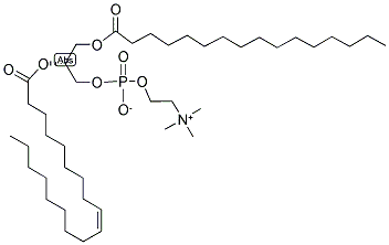 1-PALMITOYL-2-OLEOYL-SN-GLYCEROL-3-PHOSPHOCHOLINE Struktur