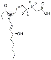 9-OXO-15S-HYDROXY-PROSTA-5Z,8(12),13E-TRIEN-1-OIC-3,3,4,4-D4 ACID Struktur