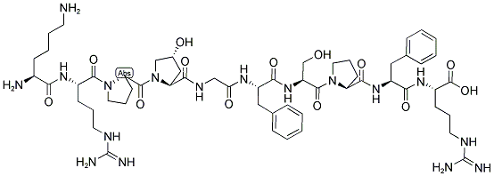 LYS-ARG-PRO-HYP-GLY-PHE-SER-PRO-PHE-ARG: KRP-HYP-GFSPFR, , 結(jié)構(gòu)式