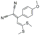 2-(4-METHOXYPHENYL)-4,4-BIS(METHYLTHIO)-1,3-BUTADIEN-1,1-DICARBONITRILE Struktur