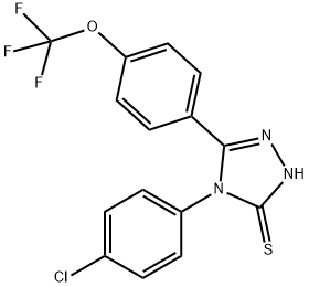 4-(4-CHLORO-PHENYL)-5-(4-TRIFLUOROMETHOXY-PHENYL)-4H-[1,2,4]TRIAZOLE-3-THIOL Struktur