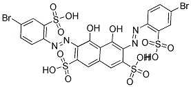 3,6-BIS(4-BROMO-2-SULFOPHENYLAZO)-4,5-DIHYDROXY-2,7-NAPHTHALENEDISULFONIC ACID Struktur