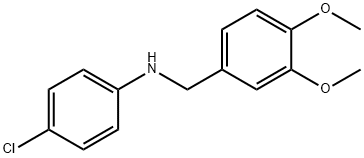 4-CHLORO-N-(3,4-DIMETHOXYBENZYL)ANILINE Struktur