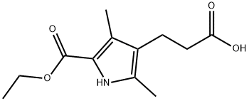 4-(2-CARBOXYETHYL)-3,5-DIMETHYLPYRROLE-2-CARBOXYLIC ACID, ETHYL ETHER Struktur