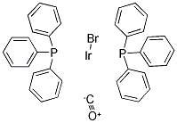 BROMOCARBONYLBIS(TRIPHENYLPHOSPHINE)IRIDIUM Struktur