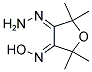 2,2,5,5-TETRAMETHYL-3,4(2H,5H)-FURANDIONE HYDRAZONE OXIME Struktur