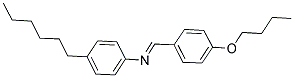 P-BUTOXYBENZYLIDENE P-HEXYLANILINE Struktur