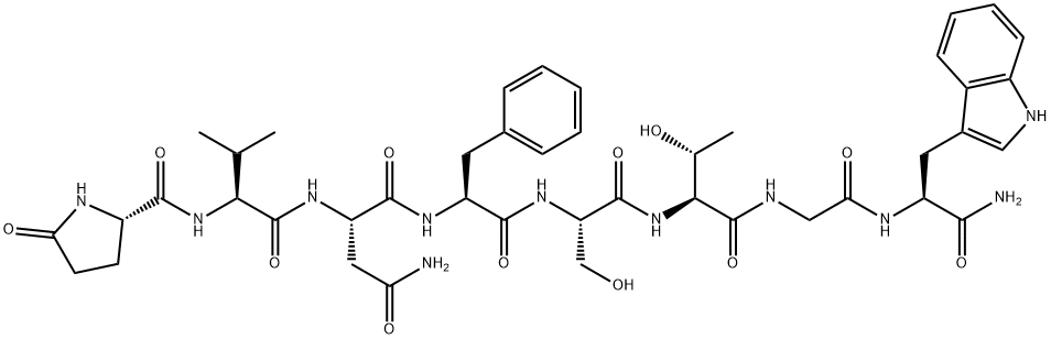 PYR-VAL-ASN-PHE-SER-THR-GLY-TRP-NH2 Struktur