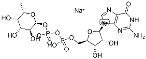 6-DEOXY-BETA-L-GALACTOPYRANOSYL-GUANOSINE 5'-DIPHOSPHATE SODIUM SALT Struktur