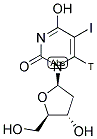 5-IODO 2'-DEOXYURIDINE, [6-3H]- Struktur