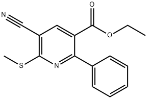 ETHYL 5-CYANO-6-(METHYLSULFANYL)-2-PHENYLNICOTINATE Struktur