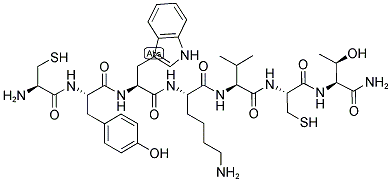 D-BETA-NAL-CYWKVCT-NH2 (DISULFIDE BRIDGE: 2-7) Struktur