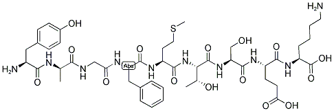 TYR-DALA-GLY-PHE-MET-THR-SER-GLU-LYS Struktur