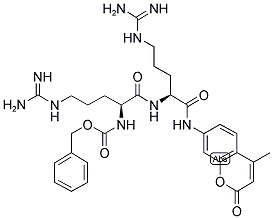 Z-ARG-ARG-7-AMINO-4-METHYLCOUMARIN Struktur