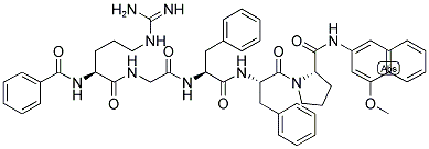 BENZOYL-ARG-GLY-PHE-PHE-PRO-4-METHOXY-BETA-NAPHTHYLAMIDE Struktur