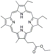 ETHYL 13,17-DIETHYL-3,7,8,12,18-PENTAMETHYL-21H,23H-PORPHINE-2-PROPIONATE Struktur