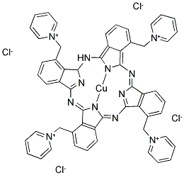 A,B,C,D-TETRAKIS(PYRIDINIOMETHYL) CU(II) PHTHALOCYANINE CHLORIDE Struktur