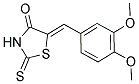 5-((3,4-DIMETHOXYPHENYL)METHYLENE)-2-THIOXO-1,3-THIAZOLIDIN-4-ONE Struktur