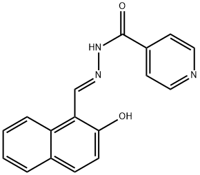 2-HYDROXY-1-NAPHTHALDEHYDE ISONICOTINOYL HYDRAZONE Struktur