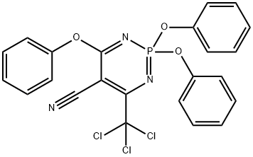 2,2,4-TRIPHENOXY-6-(TRICHLOROMETHYL)-1,3,2LAMBDA5-DIAZAPHOSPHININE-5-CARBONITRILE Struktur