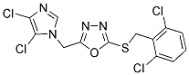 2-[(2,6-DICHLOROBENZYL)THIO]-5-[(4,5-DICHLORO-1H-IMIDAZOL-1-YL)METHYL]-1,3,4-OXADIAZOLE Struktur