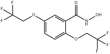 N-HYDROXY-2,5-BIS(2,2,2-TRIFLUOROETHOXY)BENZENECARBOXAMIDE Struktur