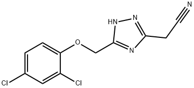 2-(3-[(2,4-DICHLOROPHENOXY)METHYL]-1H-1,2,4-TRIAZOL-5-YL)ACETONITRILE Struktur