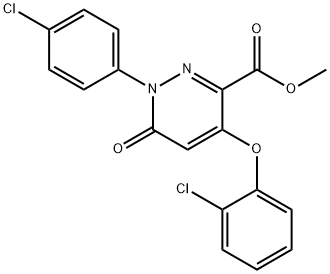 METHYL 4-(2-CHLOROPHENOXY)-1-(4-CHLOROPHENYL)-6-OXO-1,6-DIHYDRO-3-PYRIDAZINECARBOXYLATE Struktur