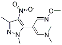 3-(DIMETHYLAMINO)-2-(1,3-DIMETHYL-4-NITRO-1H-PYRAZOL-5-YL)ACRYLALDEHYDE O-METHYLOXIME Struktur