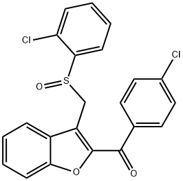 (4-CHLOROPHENYL)(3-([(2-CHLOROPHENYL)SULFINYL]METHYL)-1-BENZOFURAN-2-YL)METHANONE Struktur