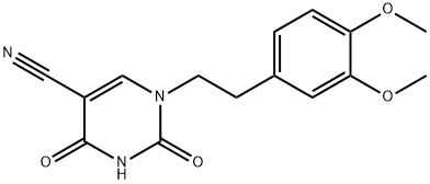 1-(3,4-DIMETHOXYPHENETHYL)-2,4-DIOXO-1,2,3,4-TETRAHYDRO-5-PYRIMIDINECARBONITRILE Struktur