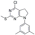 4-CHLORO-7-(3,5-DIMETHYLPHENYL)-6,7-DIHYDRO-2-(METHYLTHIO)-(5H)-PYRROLO[2,3-D]PYRIMIDINE Struktur