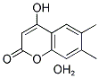 4-HYDROXY-6,7-DIMETHYLCOUMARIN MONOHYDRATE Struktur