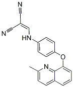 (((4-(2-METHYL-8-QUINOLYLOXY)PHENYL)AMINO)METHYLENE)METHANE-1,1-DICARBONITRILE Struktur