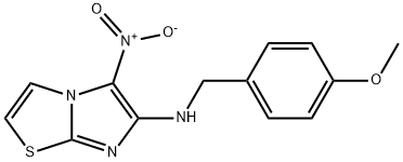 N-(4-METHOXYBENZYL)-5-NITROIMIDAZO[2,1-B][1,3]THIAZOL-6-AMINE Struktur