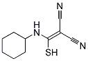 ((CYCLOHEXYLAMINO)SULFANYLMETHYLENE)METHANE-1,1-DICARBONITRILE Struktur