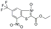 2-(ETHOXYCARBONYL)-7-NITRO-5-(TRIFLUOROMETHYL)-1,3-BENZOTHIAZOL-3-IUM-3-OLATE Struktur