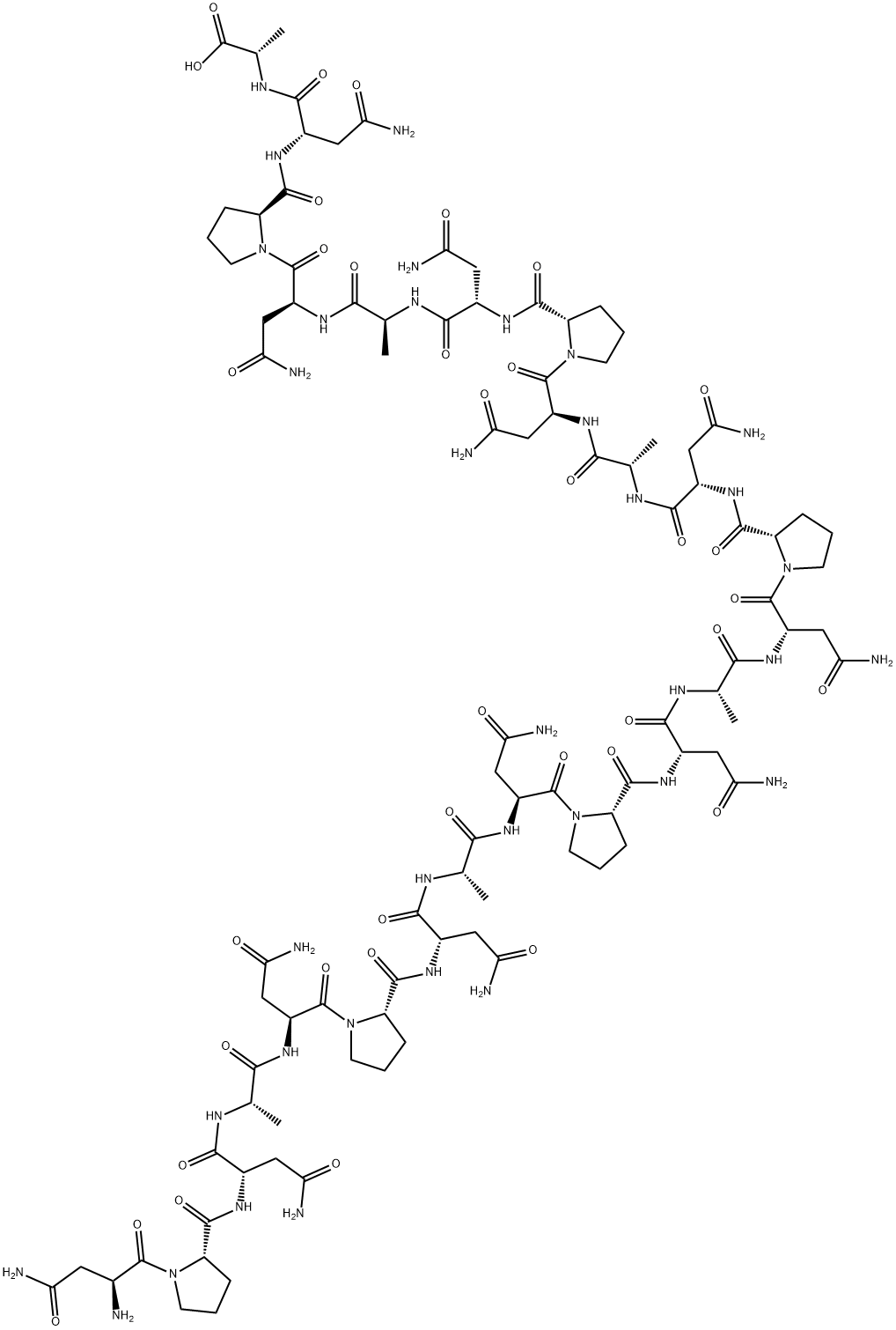 H(-ASN-PRO-ASN-ALA)6-OH Struktur