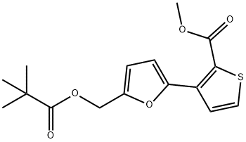 METHYL 3-(5-([(2,2-DIMETHYLPROPANOYL)OXY]METHYL)-2-FURYL)-2-THIOPHENECARBOXYLATE Struktur