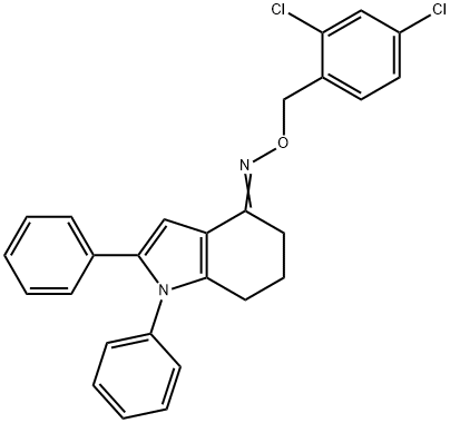 1,2-DIPHENYL-1,5,6,7-TETRAHYDRO-4H-INDOL-4-ONE O-(2,4-DICHLOROBENZYL)OXIME Struktur