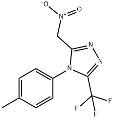 4-(4-METHYLPHENYL)-3-(NITROMETHYL)-5-(TRIFLUOROMETHYL)-4H-1,2,4-TRIAZOLE Struktur