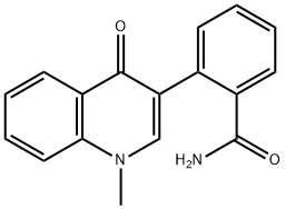 2-(1-METHYL-4-OXO-1,4-DIHYDRO-3-QUINOLINYL)BENZENECARBOXAMIDE Struktur