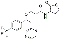 N-(2-OXOTETRAHYDROTHIOPHEN-3-YL)-3-[2-(PYRAZIN-2-YL)-1-[4-(TRIFLUOROMETHYL)PHENYL]ETHOXY]PROPANAMIDE