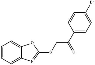 2-(1,3-BENZOXAZOL-2-YLTHIO)-1-(4-BROMOPHENYL)ETHANONE Struktur