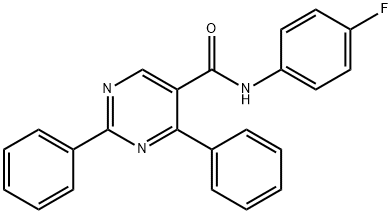 N-(4-FLUOROPHENYL)-2,4-DIPHENYL-5-PYRIMIDINECARBOXAMIDE Struktur