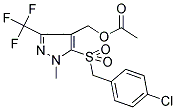 [5-[(4-CHLOROBENZYL)SULFONYL]-1-METHYL-3-(TRIFLUOROMETHYL)-1H-PYRAZOL-4-YL]METHYL ACETATE Struktur