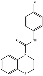 N-(4-CHLOROPHENYL)-2,3-DIHYDRO-4H-1,4-BENZOTHIAZINE-4-CARBOXAMIDE Struktur